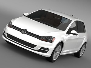 3d model volkswagen golf tsi 5d