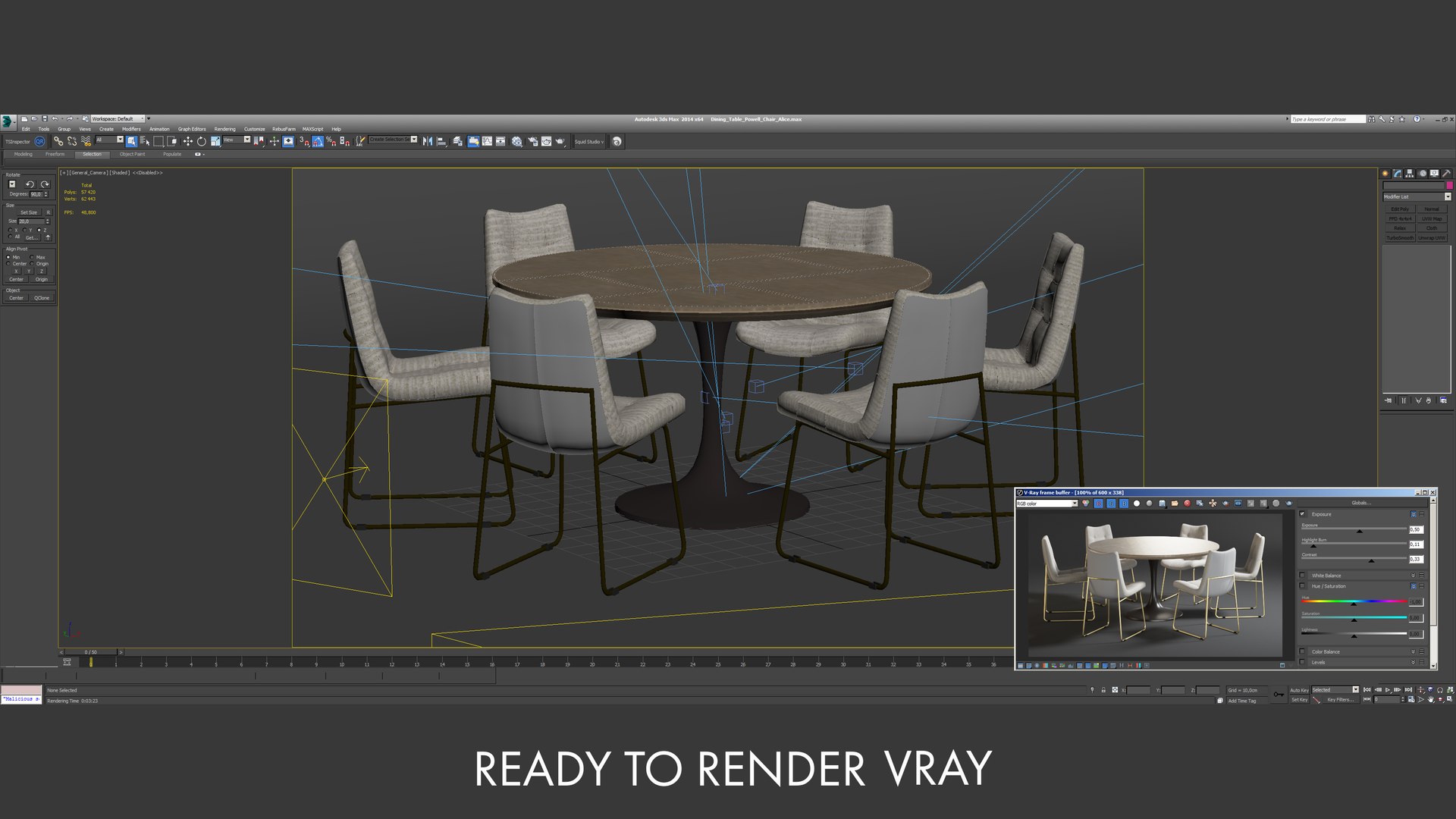 3D Realistic Dining Table Powell - TurboSquid 1537654