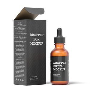 3D model Dropper Bottle Mockup 05