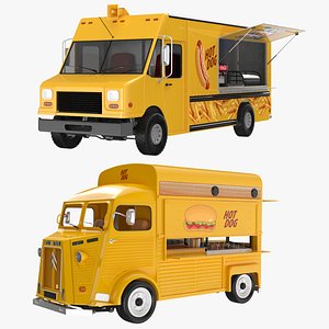 3D model food trucks