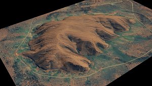 uluru rock ayers landmark 3d x