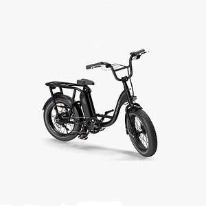 3D Electric Delivery Bike RadRunner Black Rigged for Cinema 4D