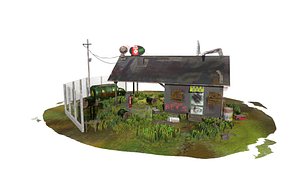 3D abandoned petrol model