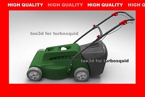3d model lawnmover lawn