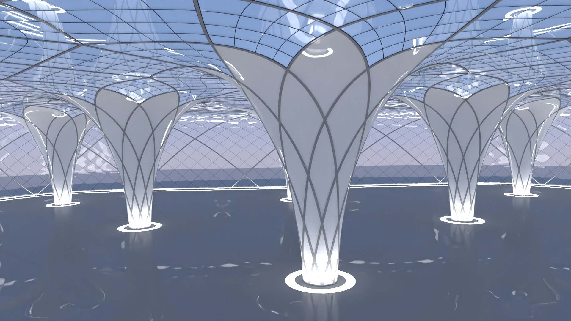 3D Model Future Glass Building TurboSquid 2055199