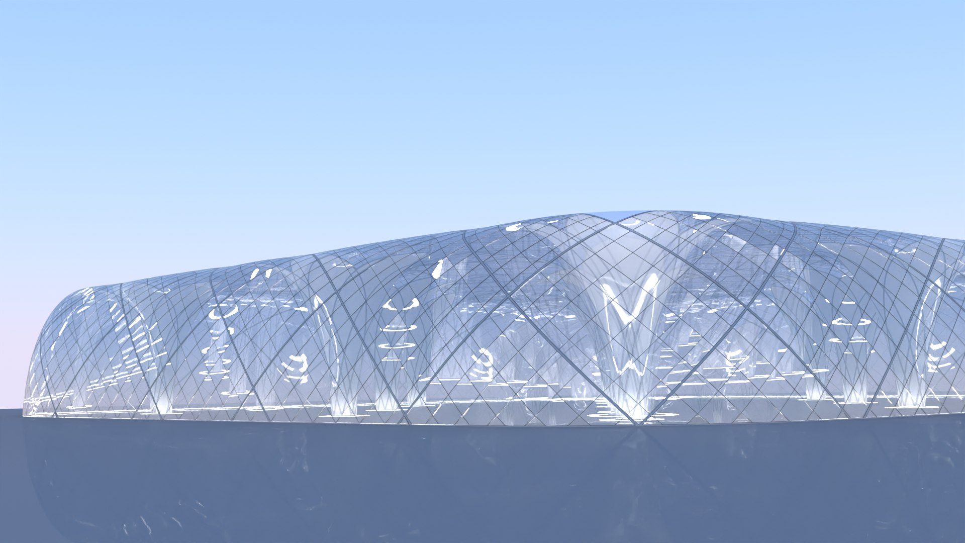 3D Model Future Glass Building - TurboSquid 2055199
