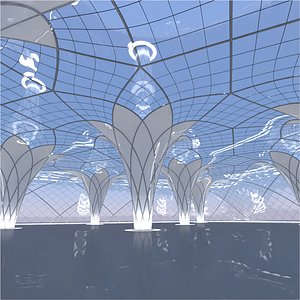 3D model Future glass building