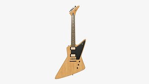 Electric Guitar F09 Light Wood - Music Instrument Design 3D