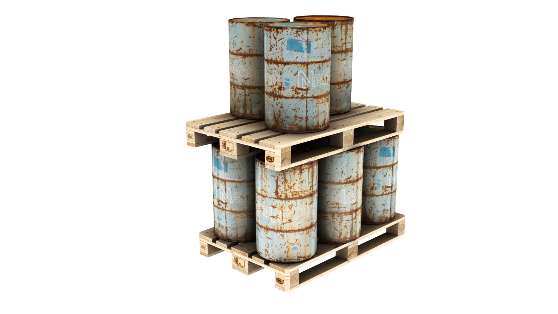 Barrel Pallet 3D - TurboSquid 1240408