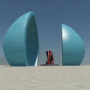 martyre s monument baghdad 3d model