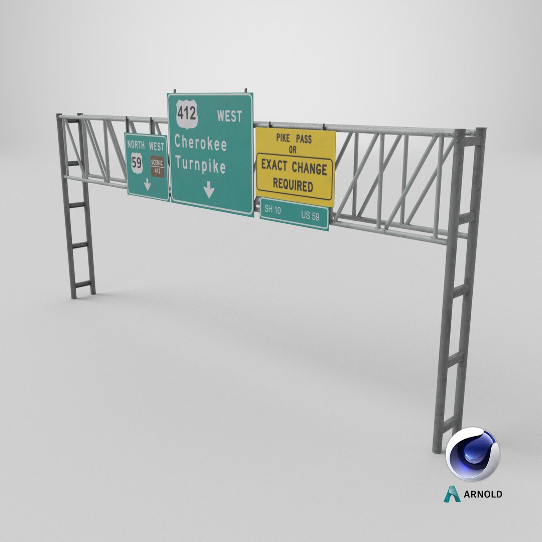 Highway Gantry with Direction Signs 3D model https://p.turbosquid.com/ts-thumb/fy/LtOZn8/y8/stemcell_cinema_4d_arnold_render/png/1779807026/1920x1080/fit_q87/8ad733597e389b34e7b0cf2e19dce0d88e7c51b7/stemcell_cinema_4d_arnold_render.jpg