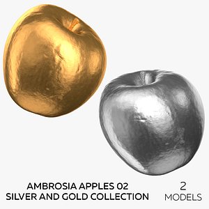 3D model Ambrosia Apples 02 Silver and Gold Collection - 2 models