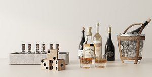 beverage and ice combination 3D model