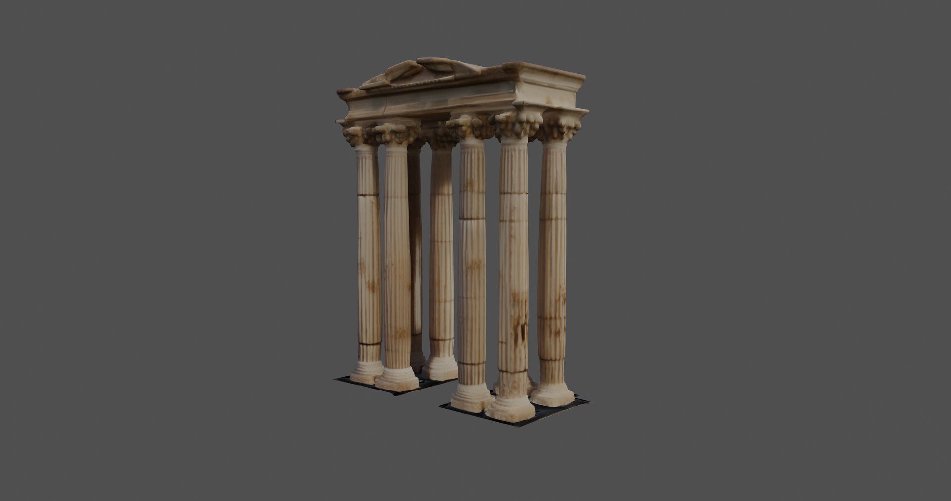 3D Ancient Greek Ruins Corinthian Columns Model - TurboSquid 2369832