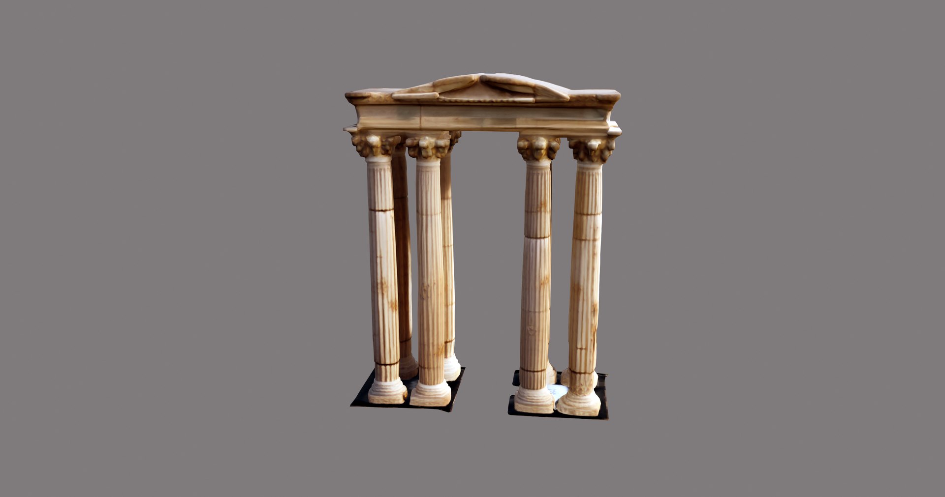 3D Ancient Greek Ruins Corinthian Columns Model - TurboSquid 2369832