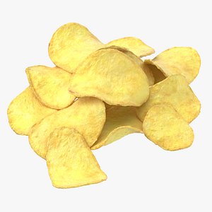 3D potato chips 02 model