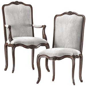 antique louis chair art 245 3D model
