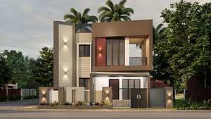 Modern Contemporary House Facade Model Pack 02 - SketchUp  3ds Max  Renders