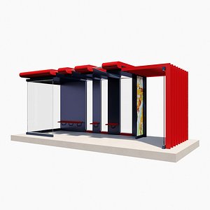Busstop concept 3D model