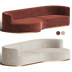 3D Chloe Curved Sofa