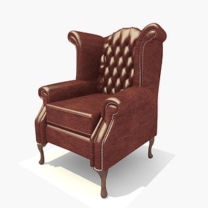 3d seater dark leather scroll