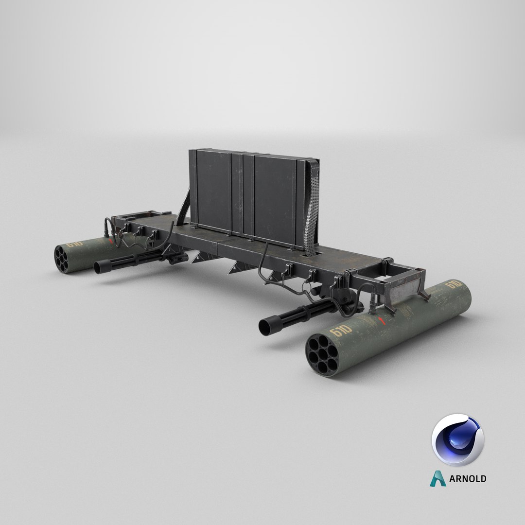 3D Helicopter Weapon Mount with Rocket Pods https://p.turbosquid.com/ts-thumb/fy/rYVzlx/OI/stemcell_cinema_4d_arnold_render/png/1781201745/1920x1080/fit_q87/2b571ceb77af5c6a389f59f37029e4b104919ecb/stemcell_cinema_4d_arnold_render.jpg