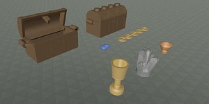 3d model lego treasure chest
