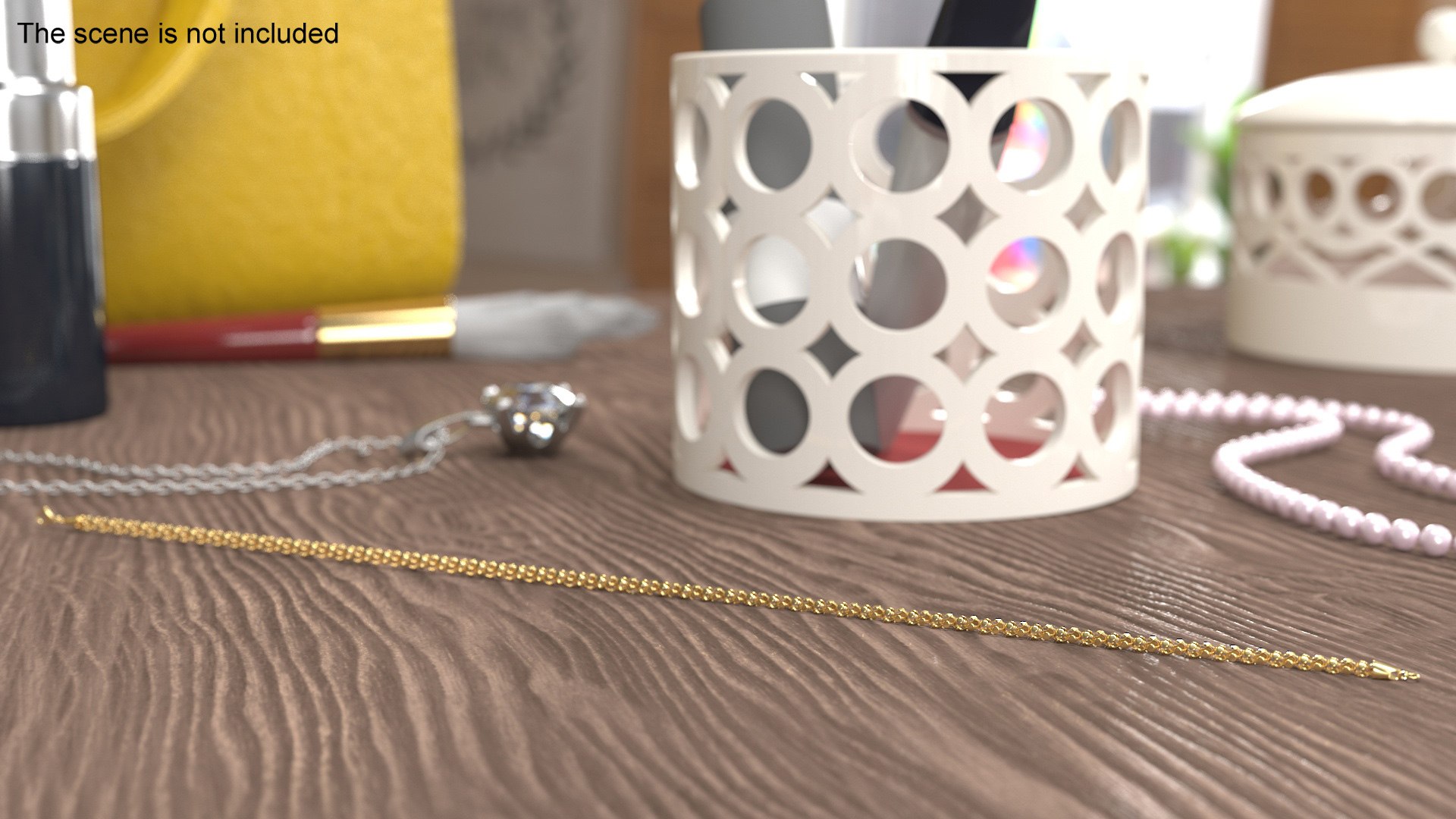 3D Golden Popcorn Chain - TurboSquid 2239794