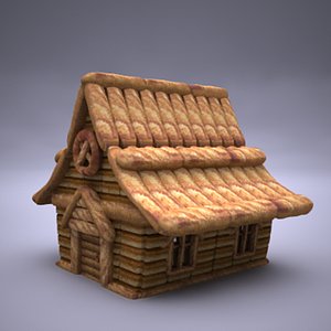 3d model ginger bread house