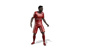 3d football player