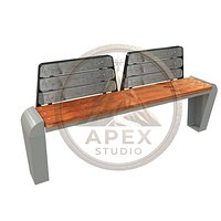 Smart City Laser Cut Metal Bench v6