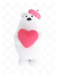3D C4D plush animal polar bear