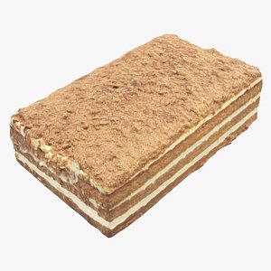 3D model Honey cake piece