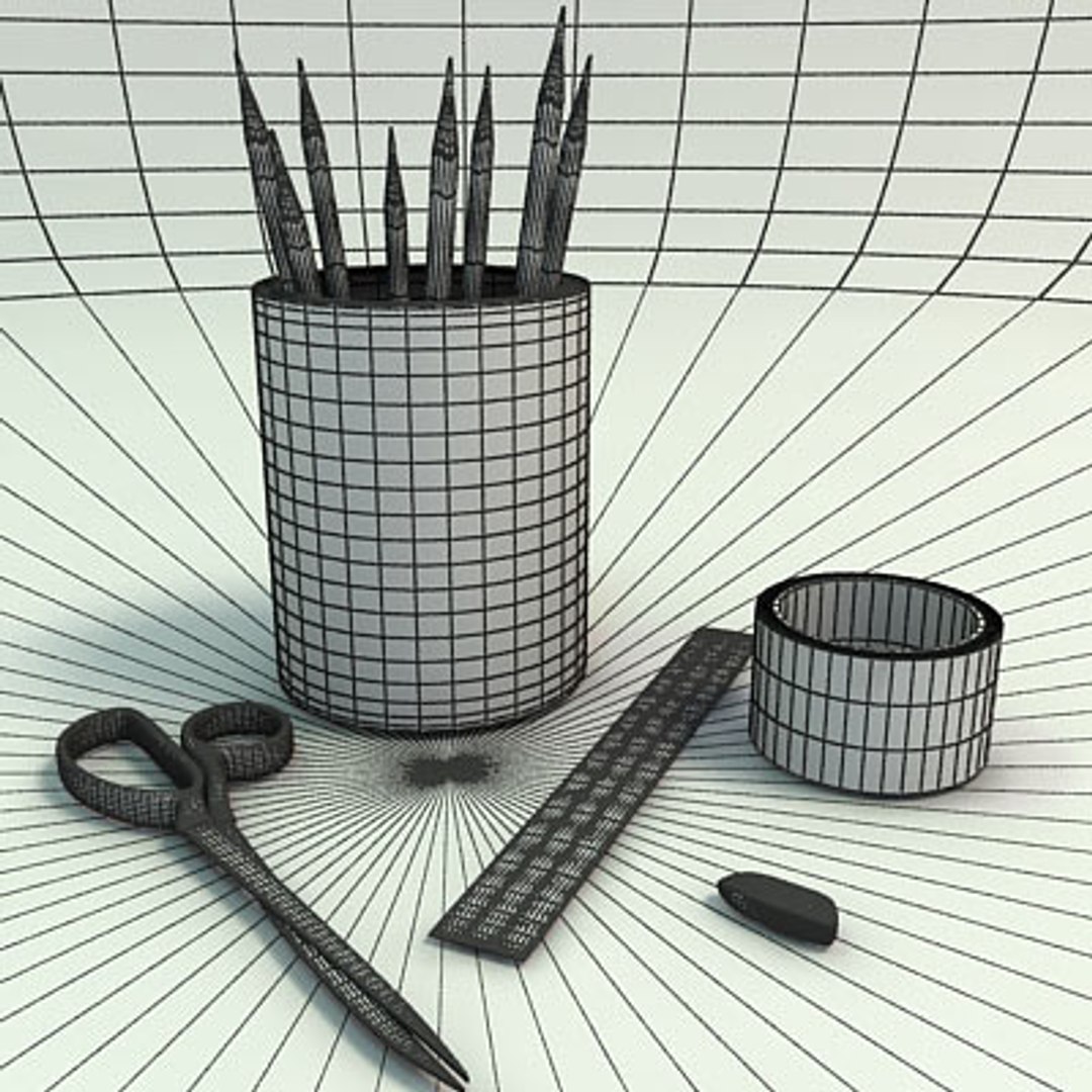 Drawing Set Studio Artist 3d Model