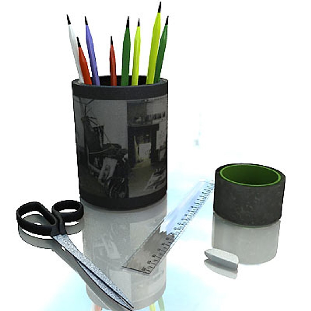 Drawing Set Studio Artist 3d Model