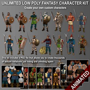 kit unlimited characters 3d model