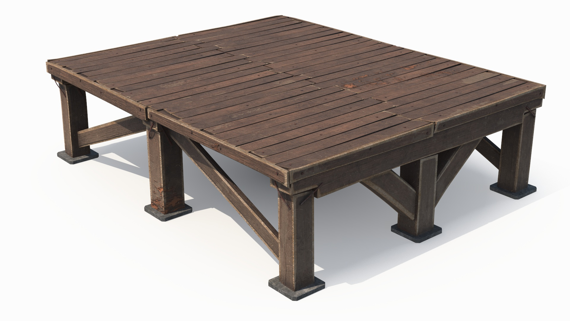 Old Timber Podium Reinforced Frame 3D Model - TurboSquid 2447964
