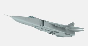SU-24M Fencer Russian Strike Aircraft Game Model 49K