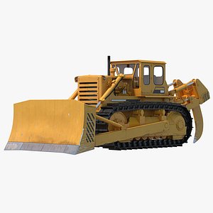 bulldozer rigged 3d model