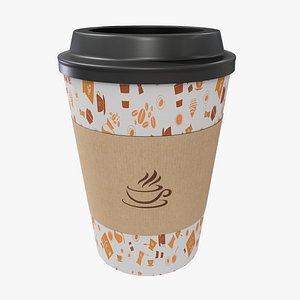 Coffee Paper Cup With Lid and Stopper 3D model - TurboSquid 2135372