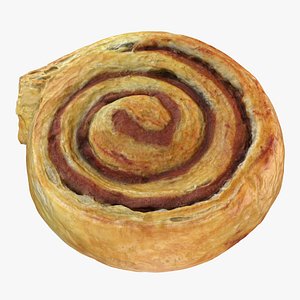 3D Cinnamon Roll 01 model