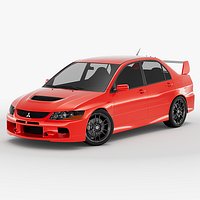 Mitsubishi Lancer Evolution IX Rigged