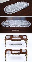 3d model lace doily set. 8 items