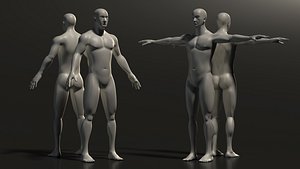 BASE MESH---Man Neutral & T-Pose
