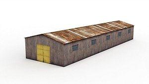 Metal hangar 3D model