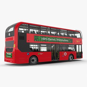 BYD Routemaster Double Decker Rigged for Cinema 4D 3D model