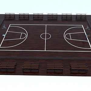 3D basketball place model
