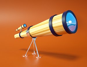 3D cartoon telescope