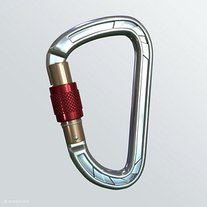 3D carabiner pbr model
