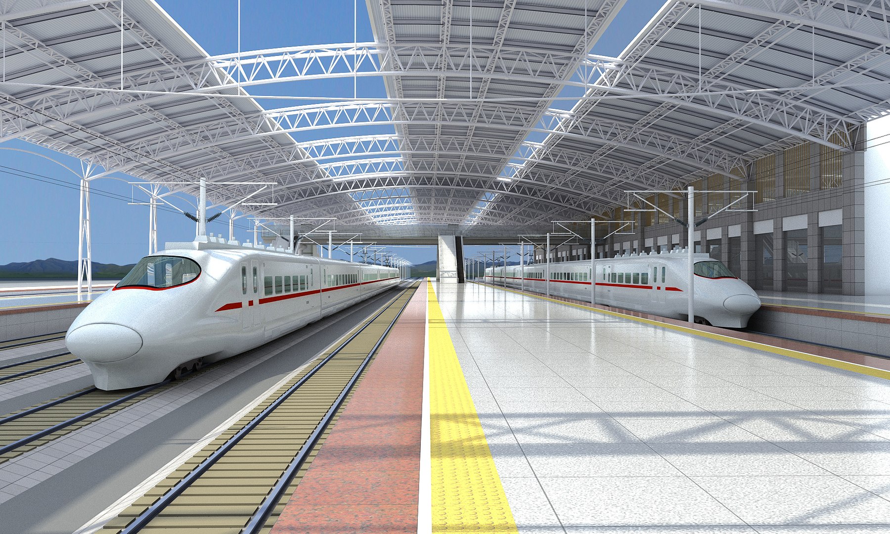 Train Station 02 3D Model - TurboSquid 2337347